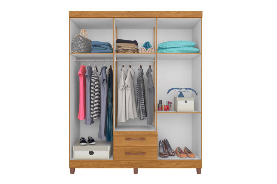 Closet ambar 6 puertas roble carvalho grife/ off white-2