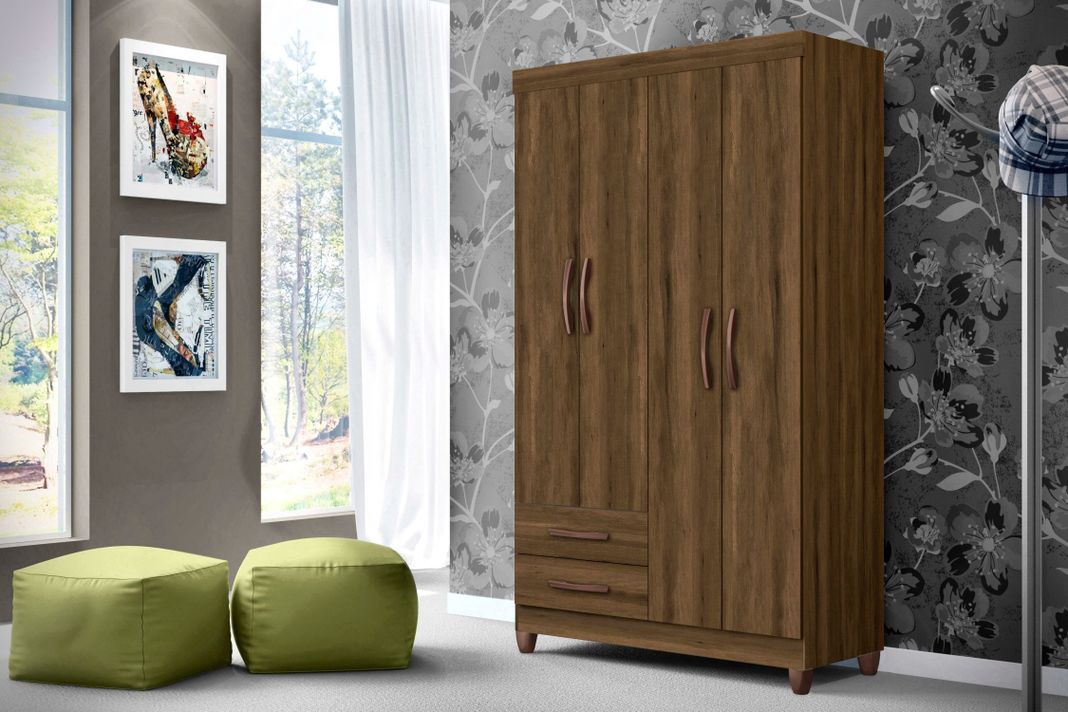 Closet Ambar 4 puertas cedro-1