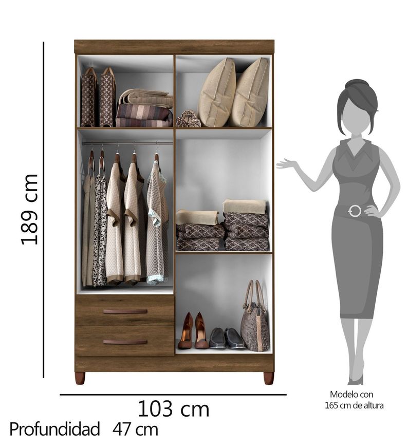 Closet Ambar 4 puertas cedro-2