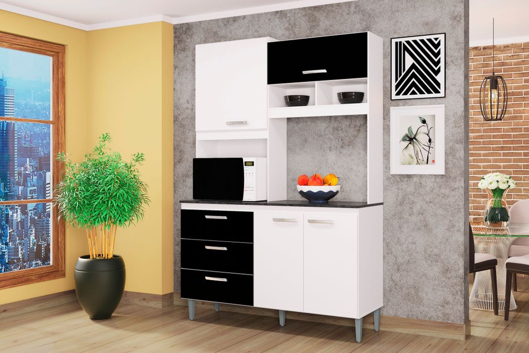 Cocina Pilar blanco/negro-1