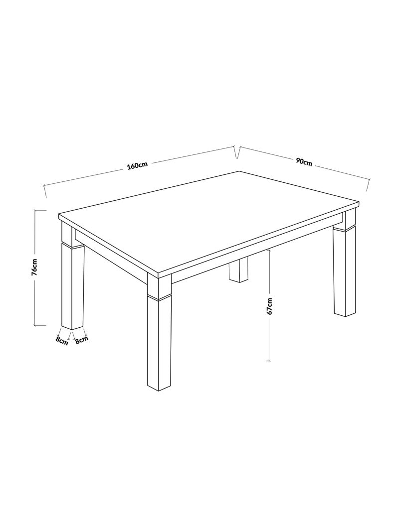 Juego de Comedor Capri 4 Sillas 2 Sitiales -2