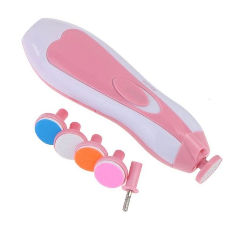 Lima de uñas eléctrica rosada para bebé-0