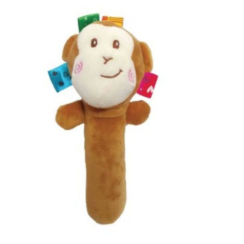 Sonajero peluche monito para bebé-0
