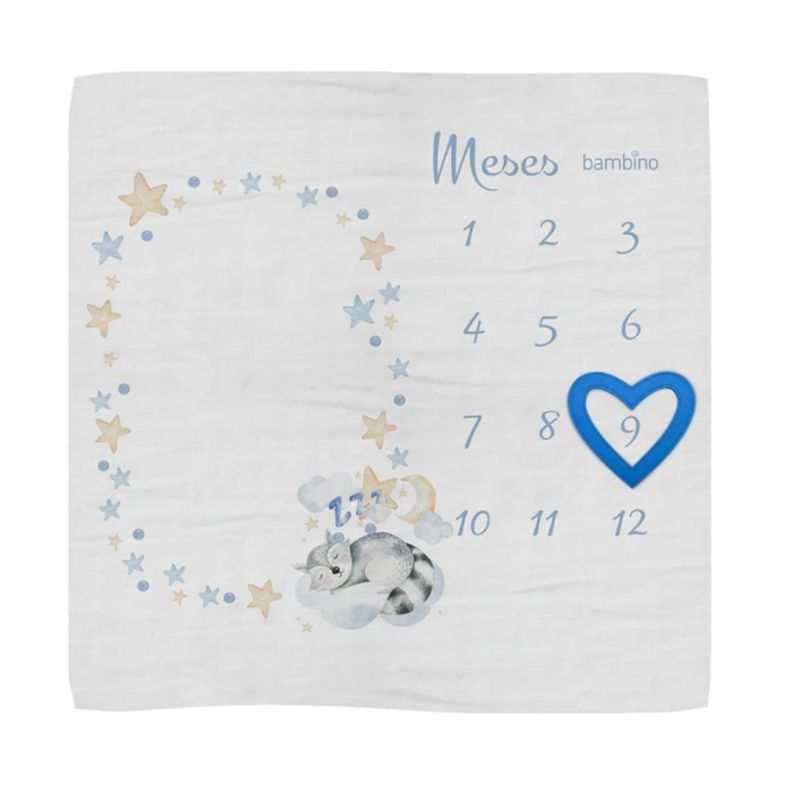 Manta para contar meses bebé niño-0