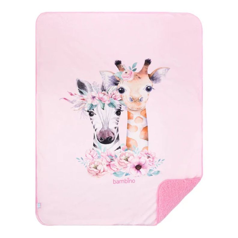 Manta Frazada de Sherpa Fucsia Animales-1