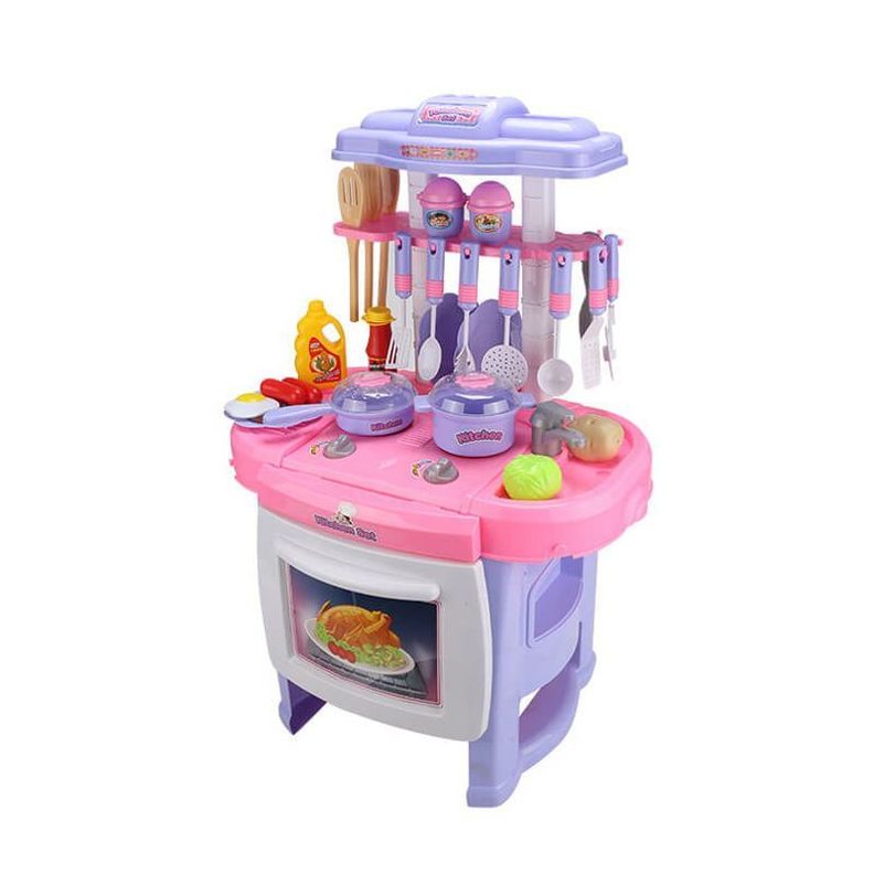 Cocina de juguete y accesorios con luces y sonido-1