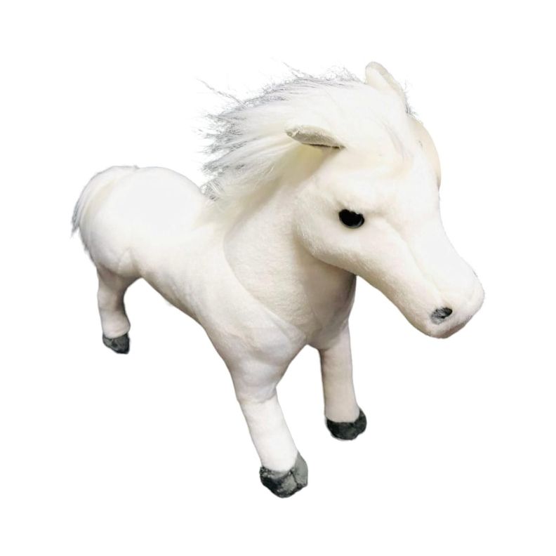 Peluche de Caballo Felpa blanco-0