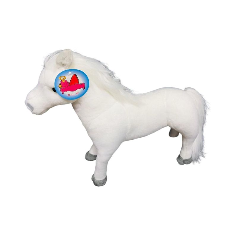 Peluche de Caballo Felpa blanco-1