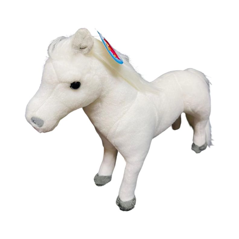 Peluche de Caballo Felpa blanco-3