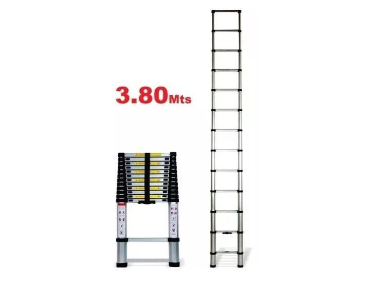 Escalera Telescopica Aluminio Retráctil 3.8 M Soporta 150kg-2