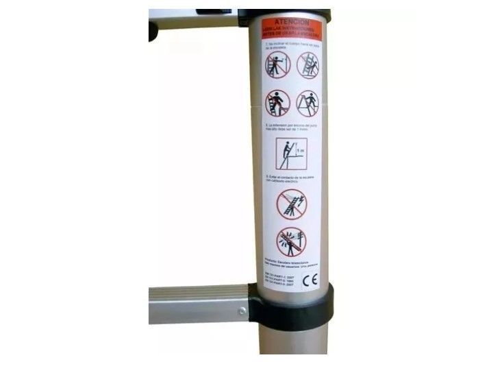 Escalera Telescopica Aluminio Retráctil 3.8 M Soporta 150kg-5