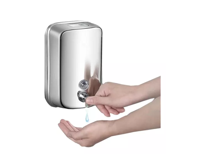 Dispensador Jabón Liquido Acero Inoxidable 500ml /plateado-5