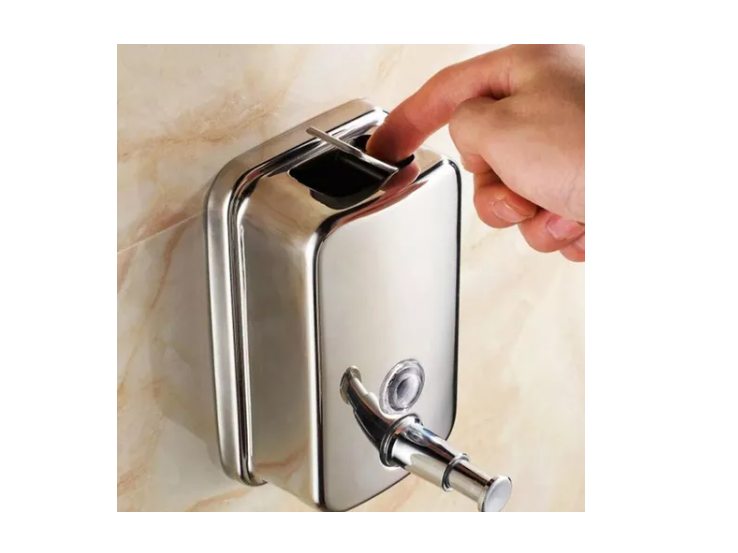 Dispensador Jabón Liquido Acero Inoxidable 500ml /plateado-6