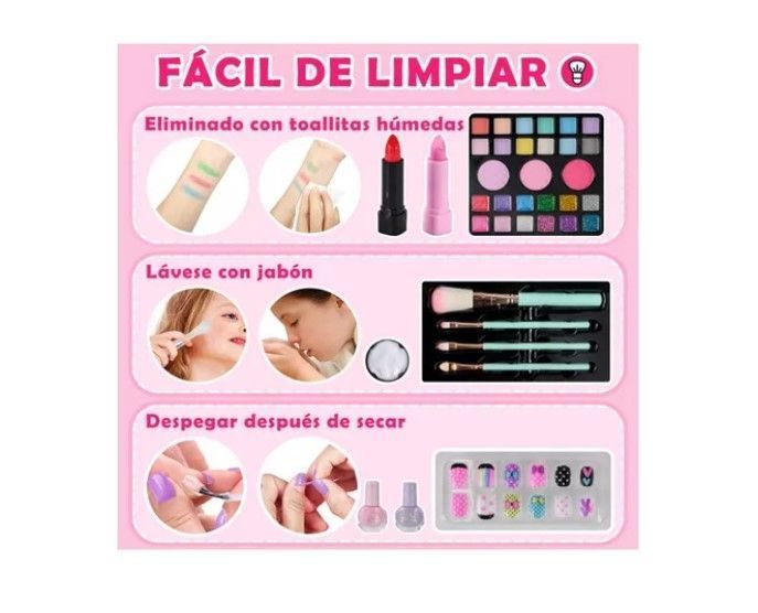 Kit De Juguetes Maquillaje Para Niñas Cosmetico Manicura-2
