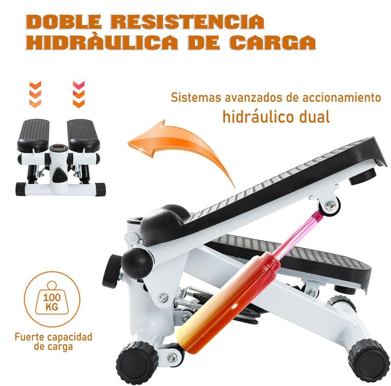 Mini Maquina Escaladora Ejercicios Stepper Bandas Elásticas-4