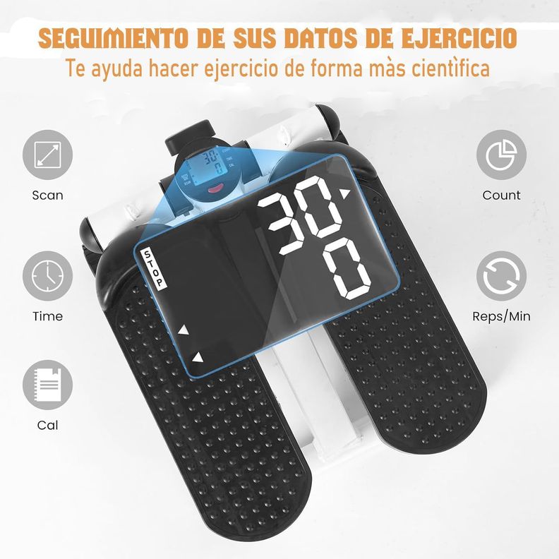 Mini Maquina Escaladora Ejercicios Stepper Bandas Elásticas-5