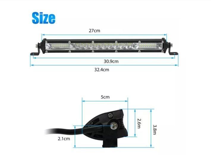 Barra Neblinero Led 11 Pulgadas Ultrafina 78w Ip67-6