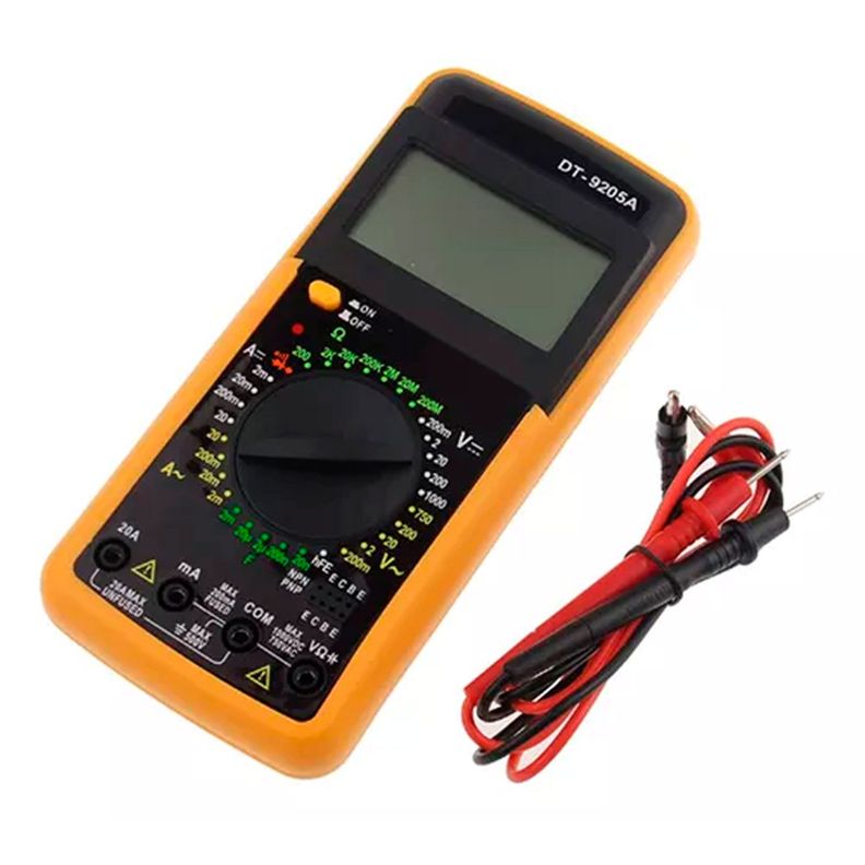 Multitester Multímetro Tester Digital Lcd Dt9205a-0
