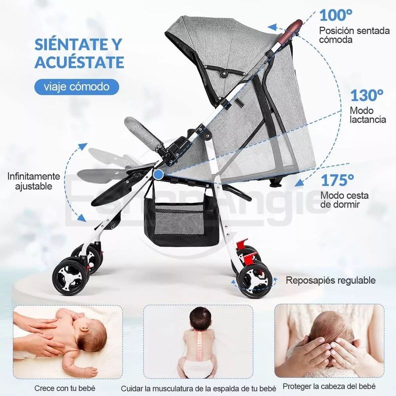 Coche Paraguas De Paseo Para Bebé Plegable Y Resistente-3