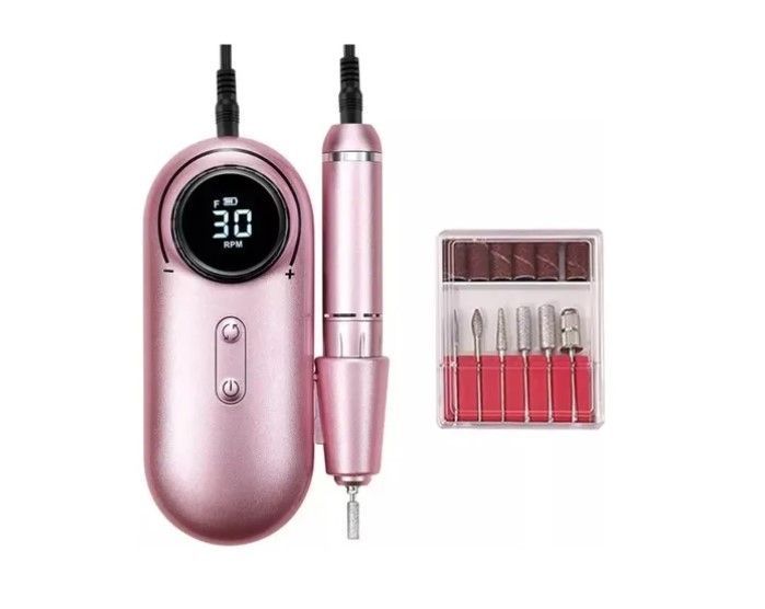 Torno De Uñas Inalámbrico Pantalla Lcd 30000 Rpm Manicura-1
