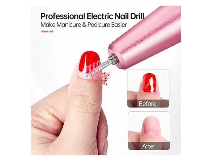 Torno De Uñas Inalámbrico Pantalla Lcd 30000 Rpm Manicura-5