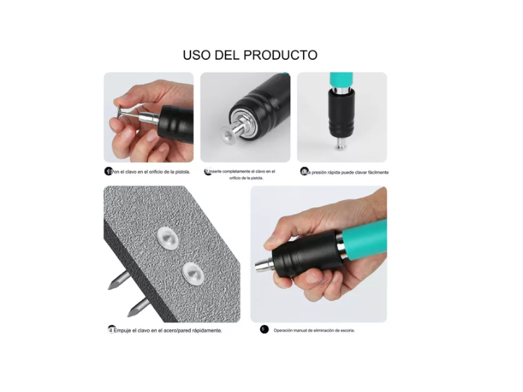 Kit De Pistola De Fijación De Pared Portátil + 100clavos-6