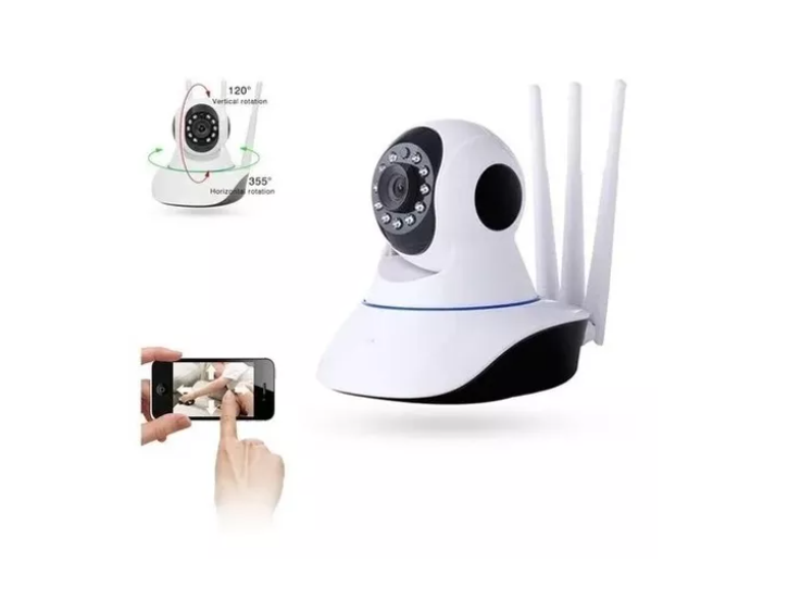 Camara Robotizada 3 Antenas Ip De Seguridad Cctv Hd-1