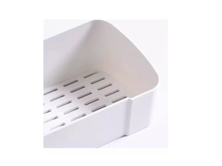 Estante Organizador Ducha Baño Cocina Plástico Adhesivo Con Perchas-7
