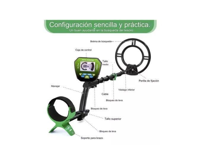 Detector De Metales Oro/plata/cobre Con Pantalla Lcd Md-1079-4