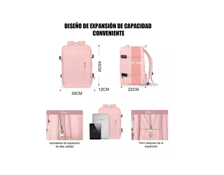 Mochila De Viaje Gran Capacidad Impermiable Viral Unisex-2