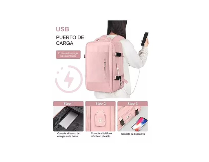 Mochila De Viaje Gran Capacidad Impermiable Viral Unisex-4