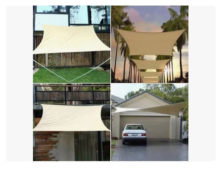 Toldo Vela Sombra Cuadrada 3.6 X 3.6 Mts Arena/sable-4