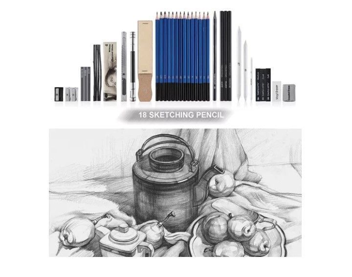 Set Lapices Colores 83 Pzs Dibujo Profesional Estuche-1