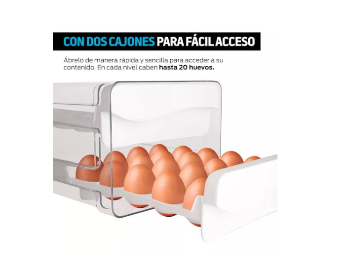 Organizador De Huevos Caja Para 40 Huevos 2 Niveles-1