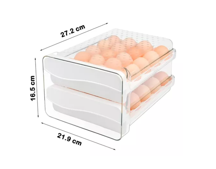 Organizador De Huevos Caja Para 40 Huevos 2 Niveles-2