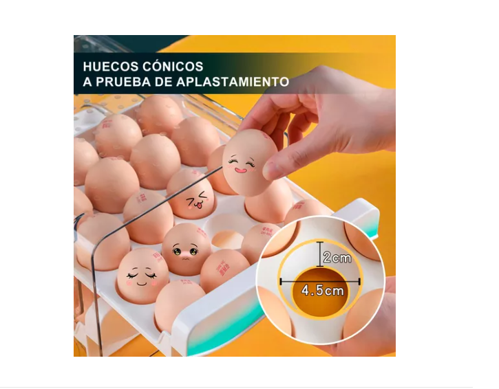 Organizador De Huevos Caja Para 40 Huevos 2 Niveles-6