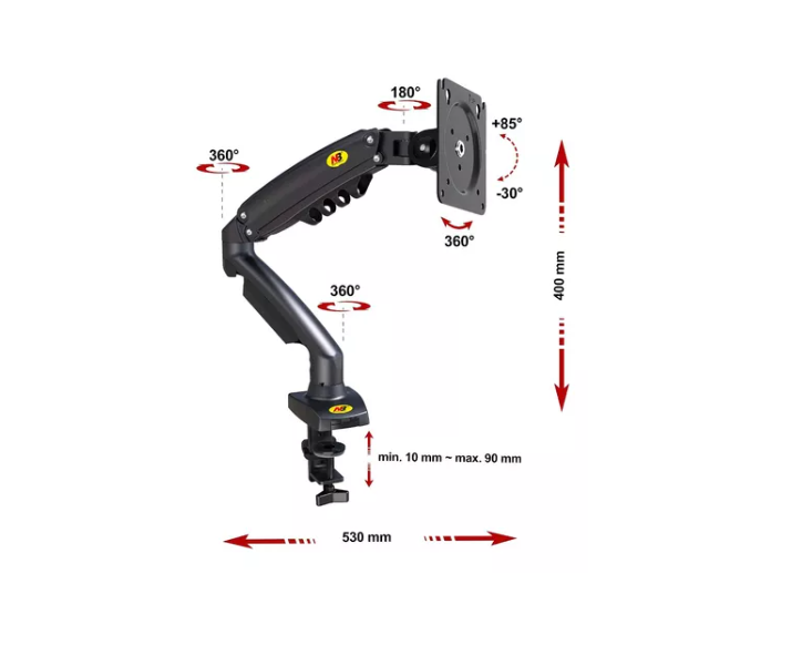 Soporte Ergonómico De Mesa Para Tv/monitor 1 Brazo 17-30-1