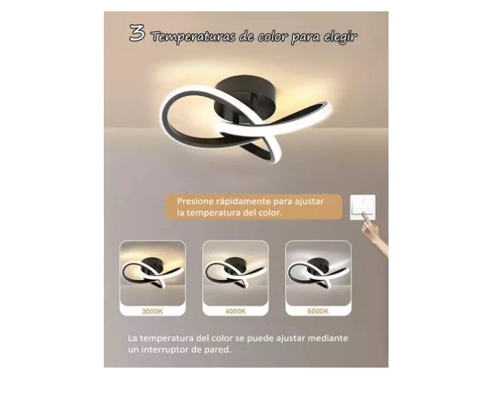 Lámpara De Techo Moderna Led Lámpara Regulable 3nudos-1