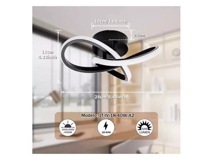 Lámpara De Techo Moderna Led Lámpara Regulable 3nudos-2