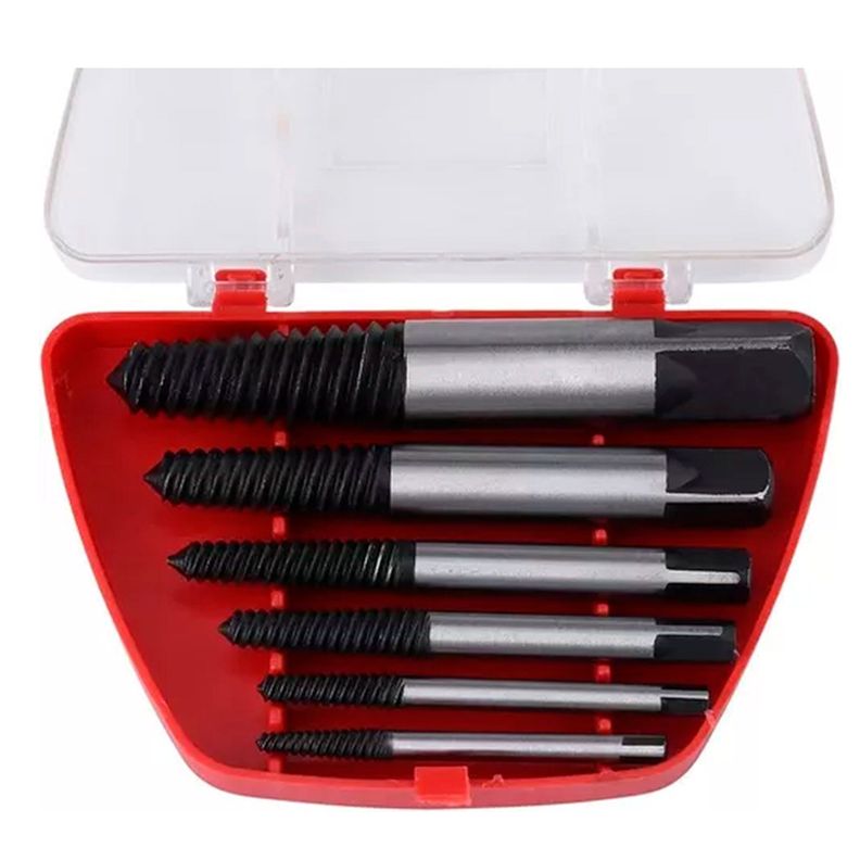 Juego Set Brocas Extractor De Tornillos Colas Chancho 6pcs-0