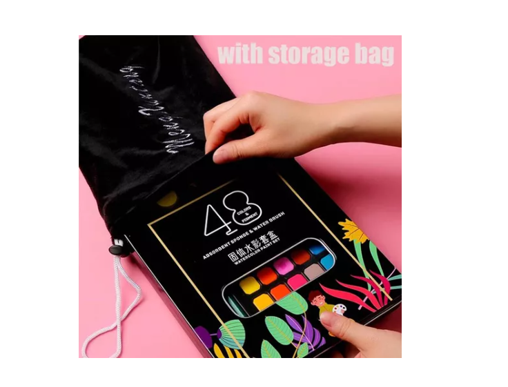 Kit Acuarelas Profesionales Pintura Acuarela Art 48 Colores-4