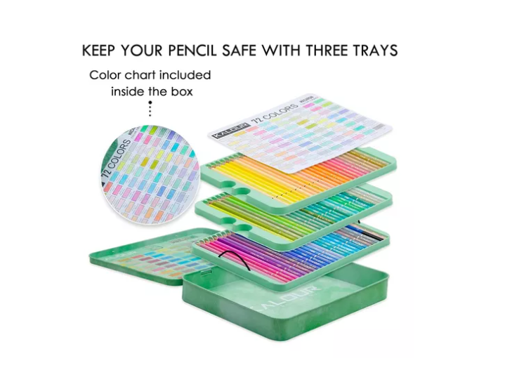 Set 72 Lápices Colores Macaron, Dibujo Arte Caja Metálica-1