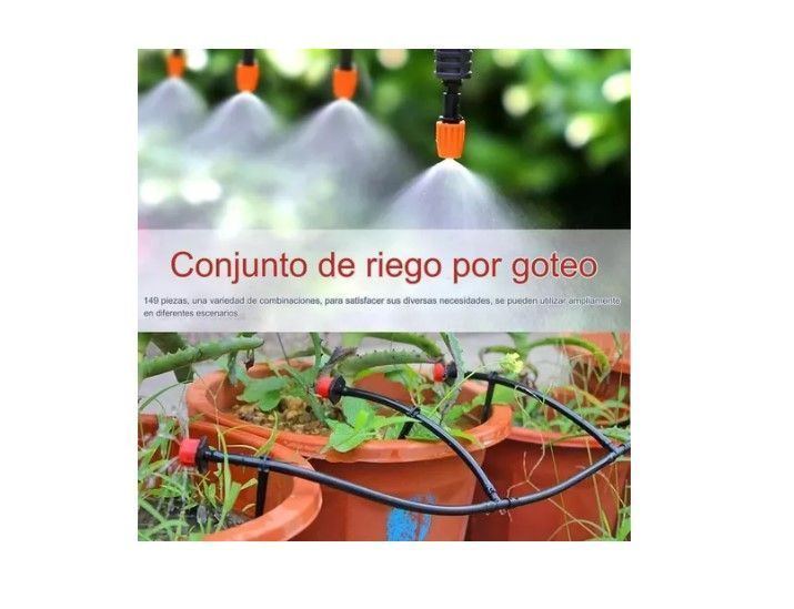 Kit De Riego Sistema Automático Por Goteo 30mtrs 149pcs-4