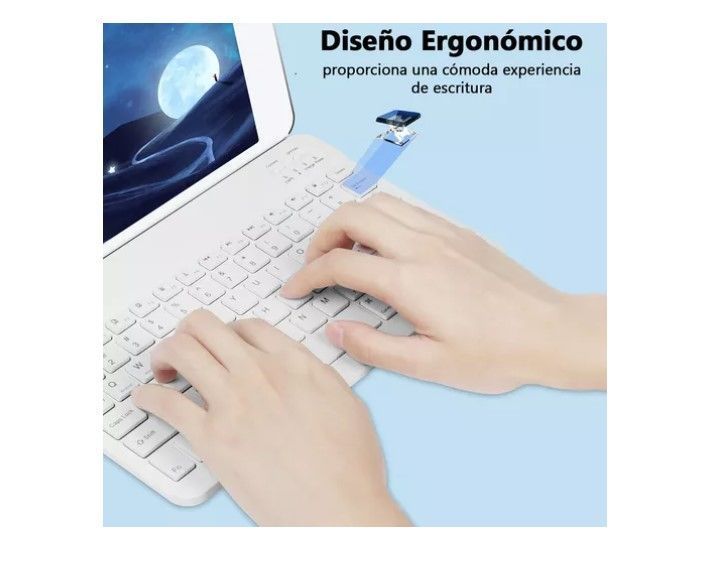 Kit Teclado +mouse Inalambrico Bluetooth Para Pc Android Ios-1