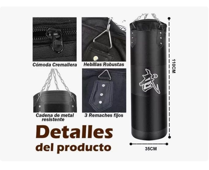 Saco De Boxeo Vacio Punching Ball Bag Box + Cadenas-5