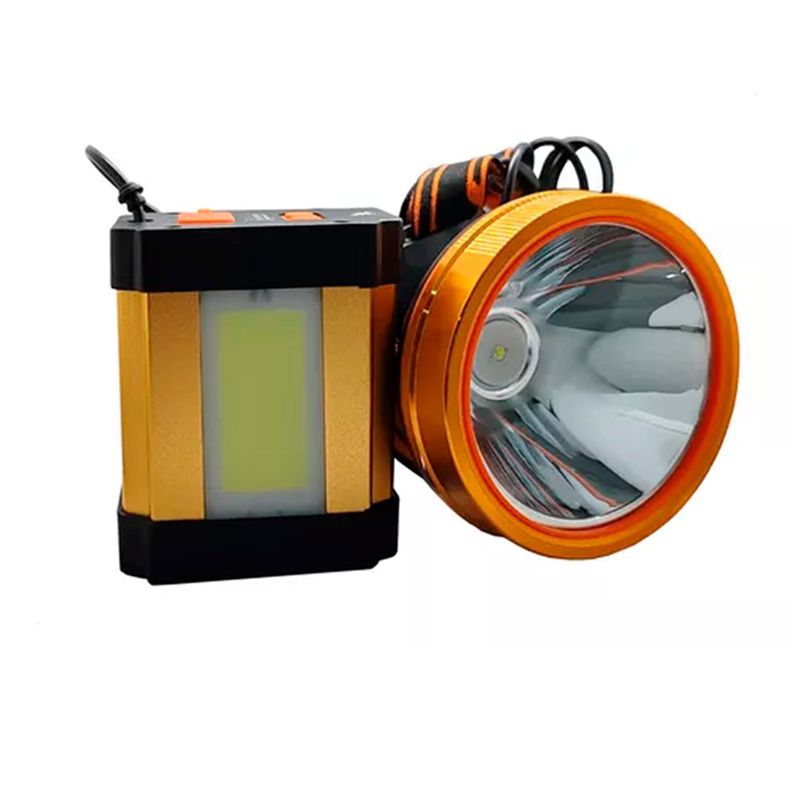 Foco Caza Led Lampara Minera Recargable Portatil-0