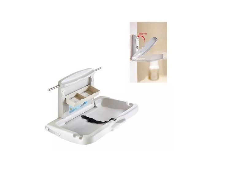 Mudador Cambiador Plegable Para Bebe Horizontal Baño Público-1