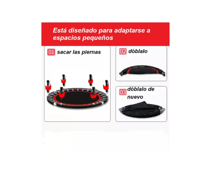 Trampolín Home Fitness Plegable 100cm Cama Elástica Portátil-1