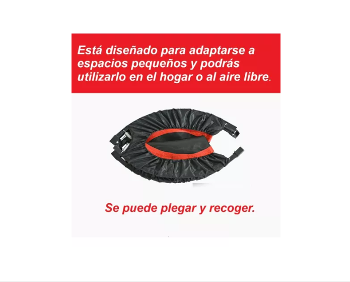 Trampolín Home Fitness Plegable 100cm Cama Elástica Portátil-6