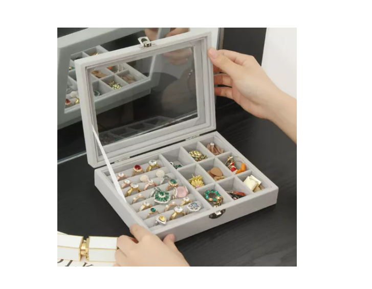 Joyero Organizador De Plush Portatil Multiusos -6
